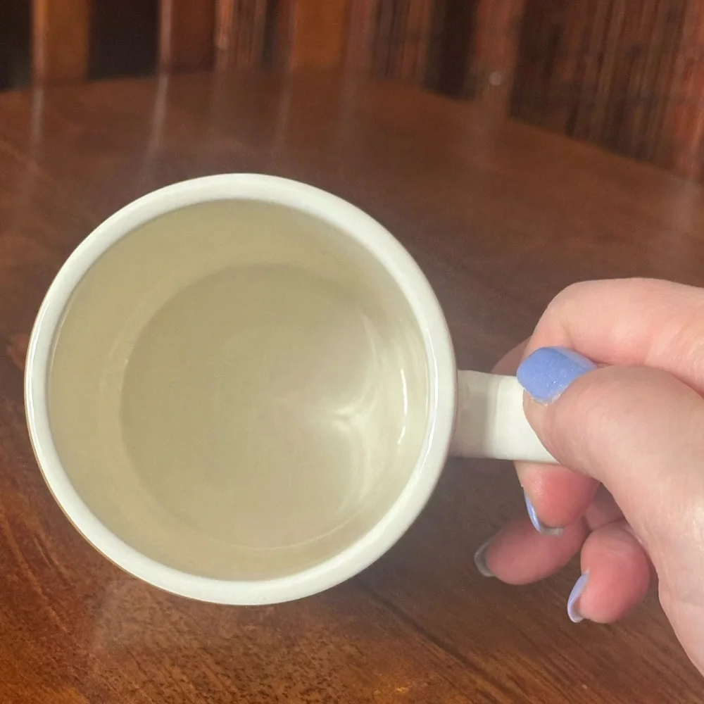 Williams Sonoma Tartan Plaid Mug Gold Rim Cozy Cabin Chic